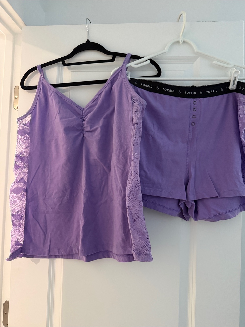 torrid Lavender Lace-Trim Cami & Shorts Sleep Set